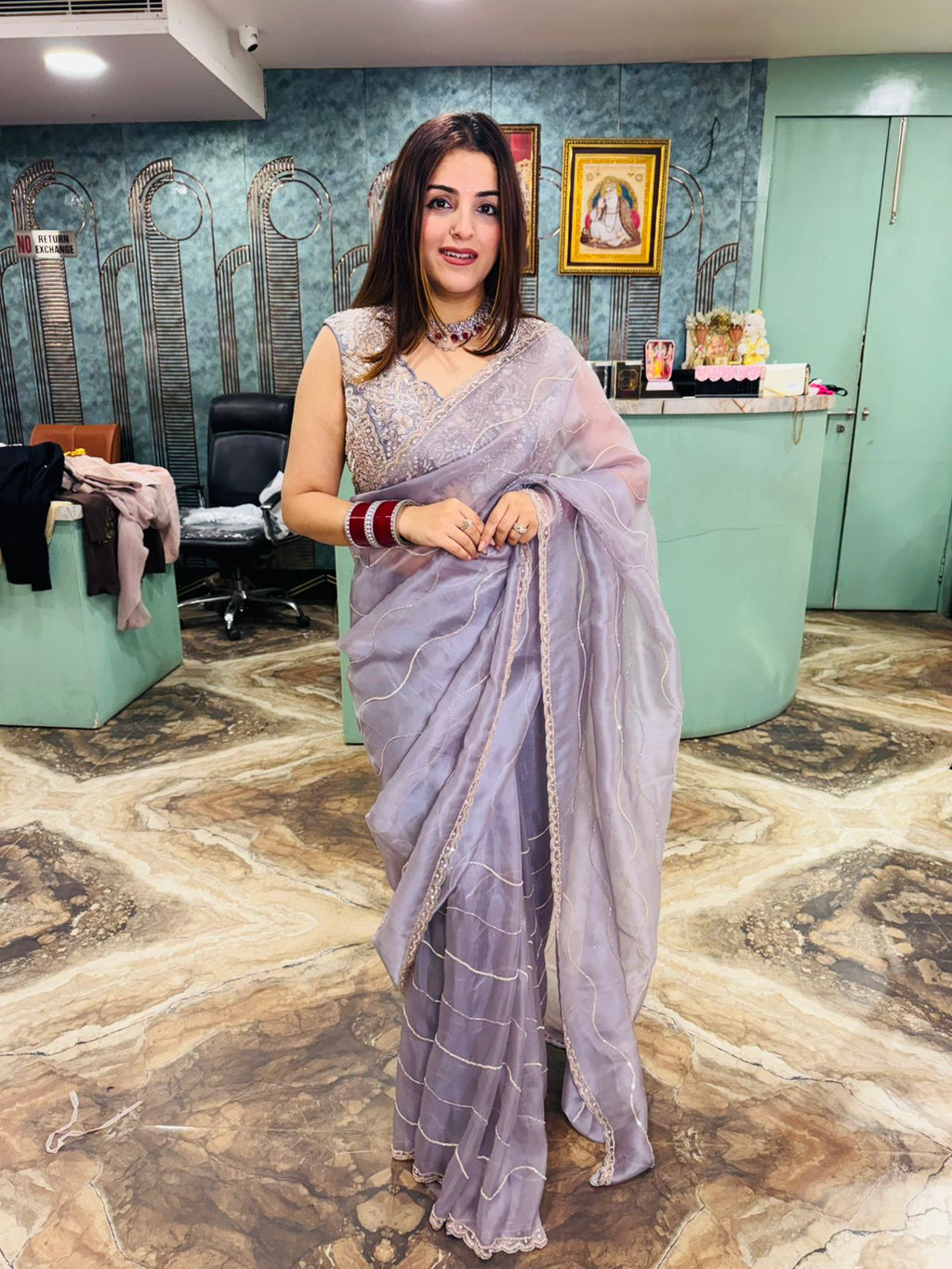 Madison without drape saree set