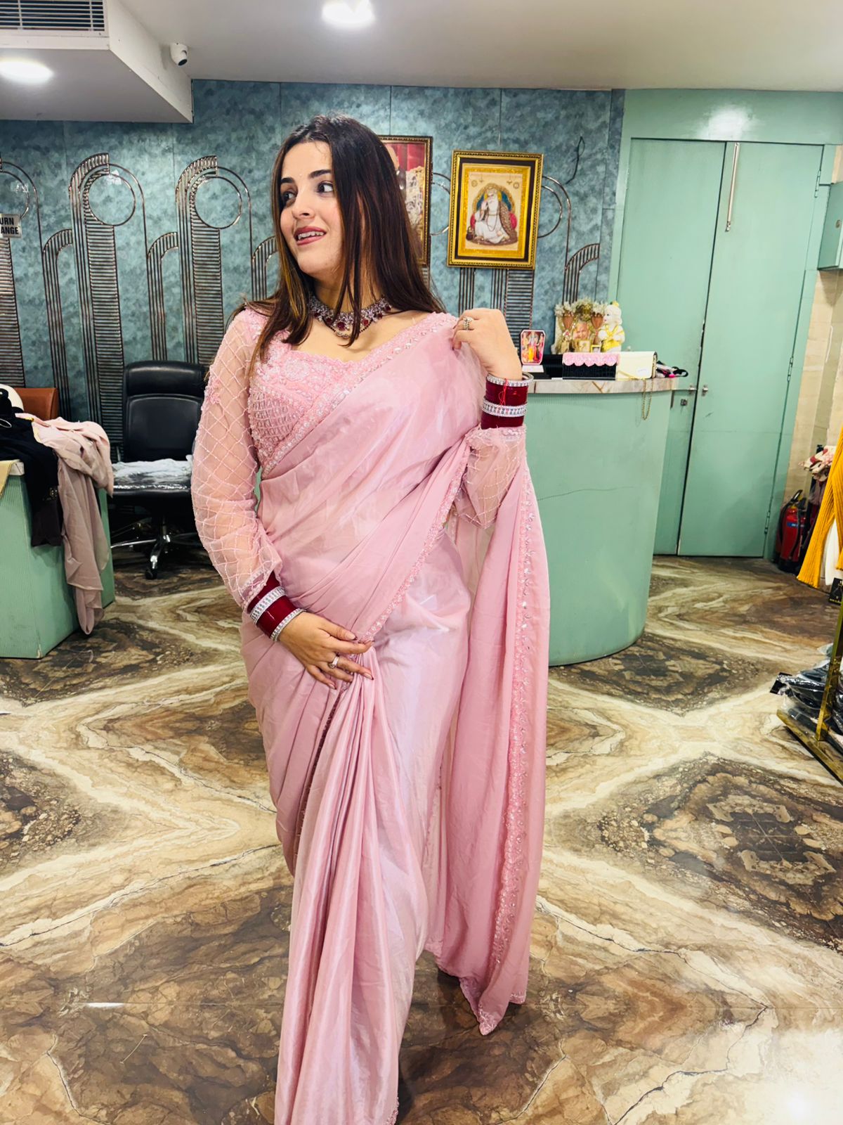 Avni without drape saree set