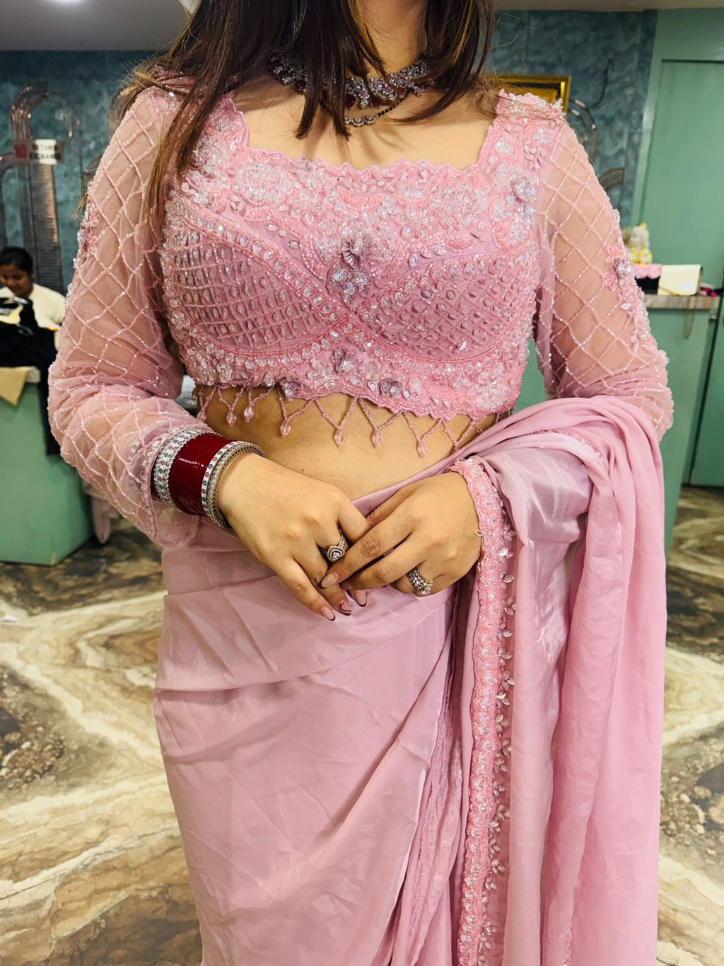 Avni without drape saree set