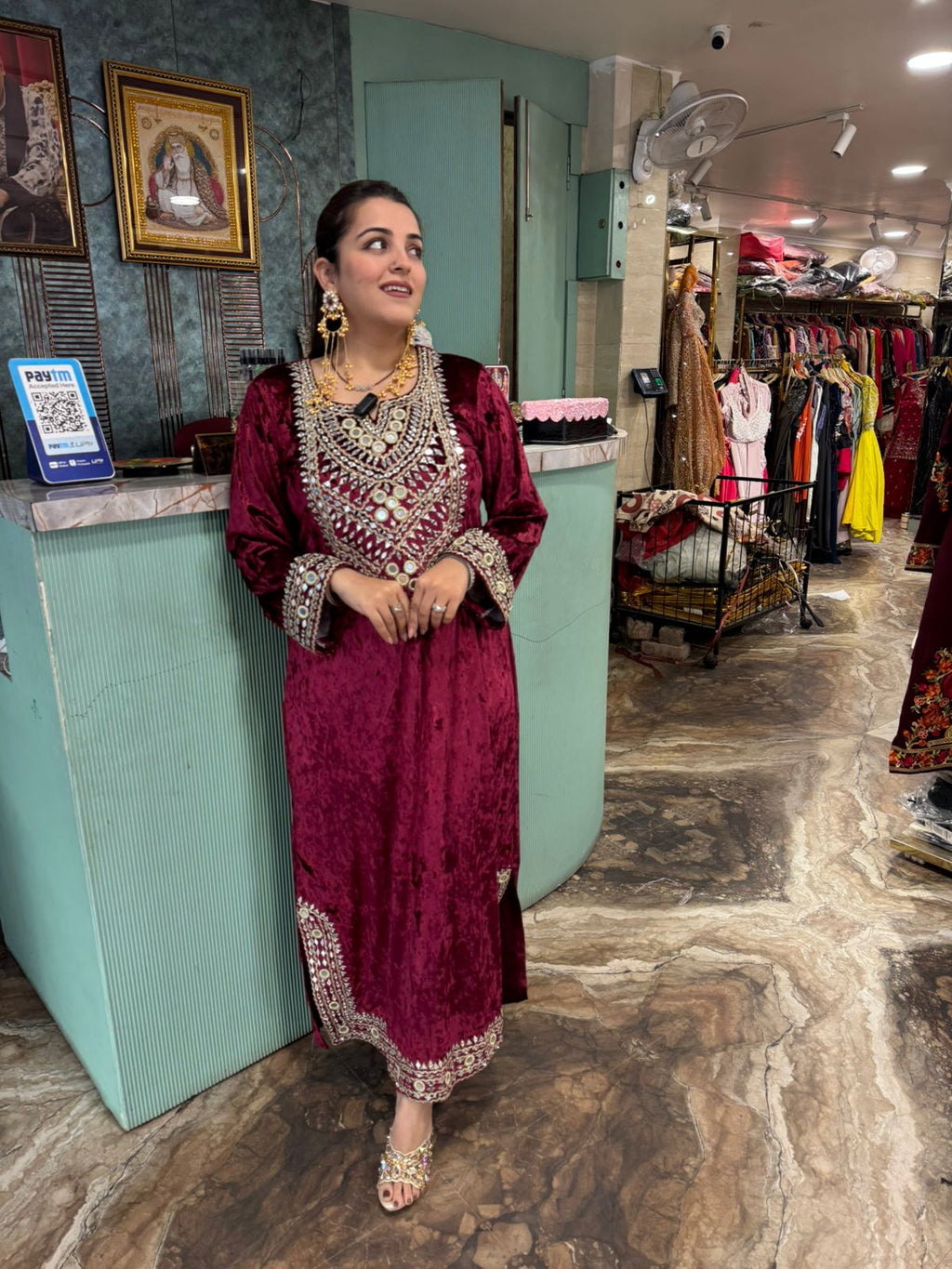 REESE Velvet Long Dress