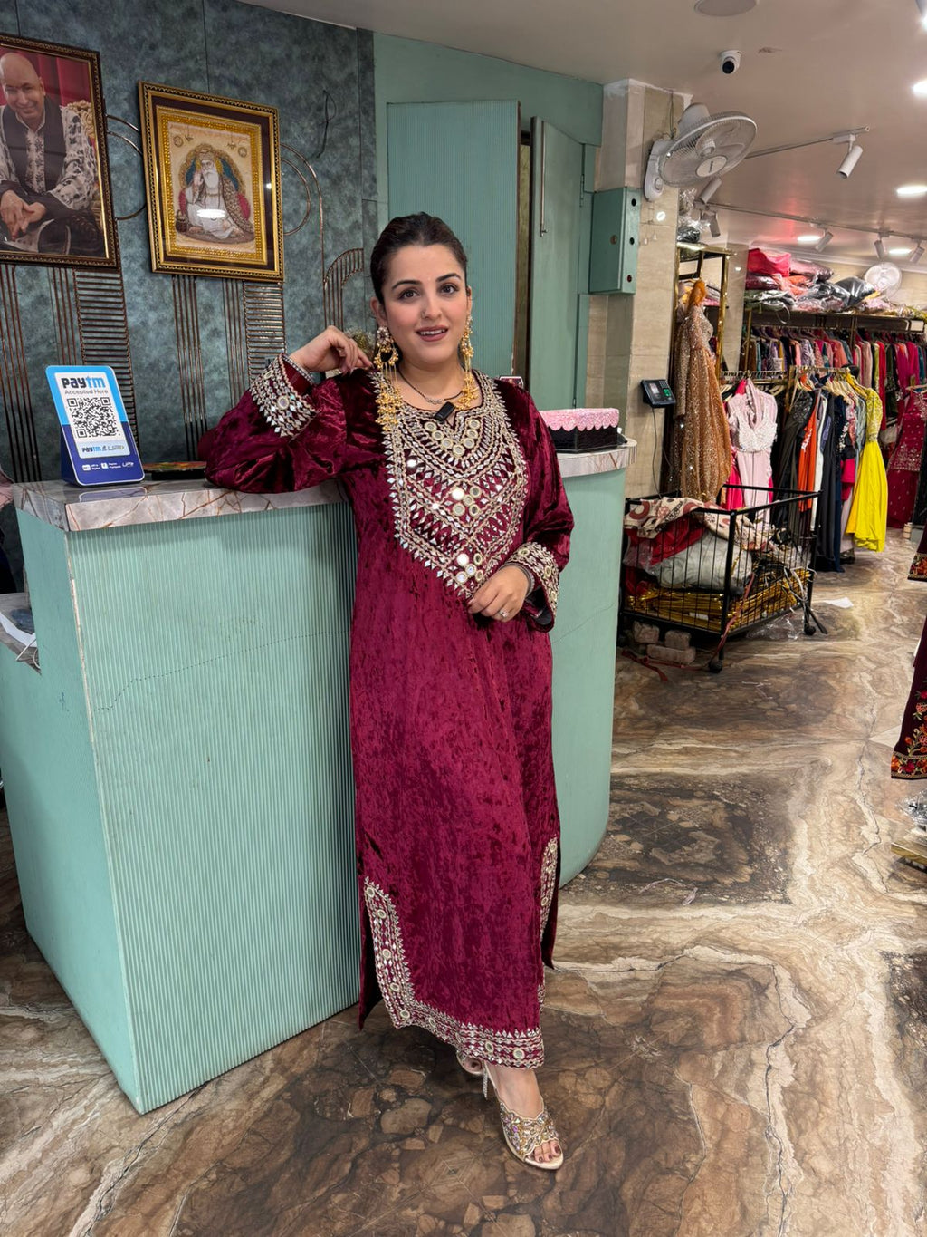 REESE Velvet Long Dress