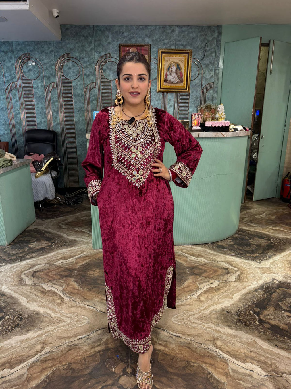 REESE Velvet Long Dress