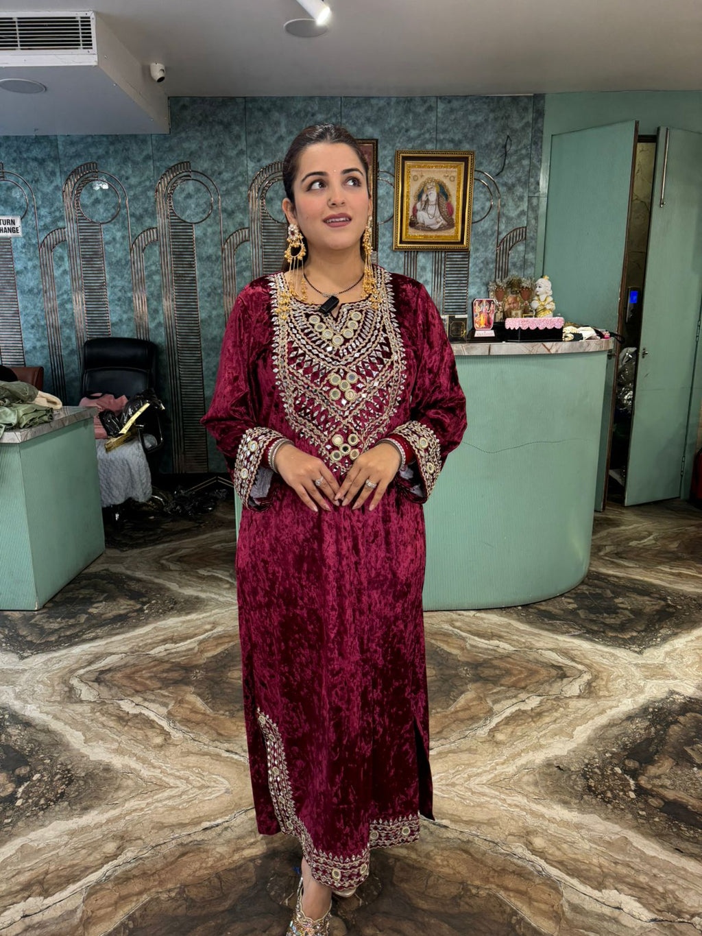 REESE Velvet Long Dress