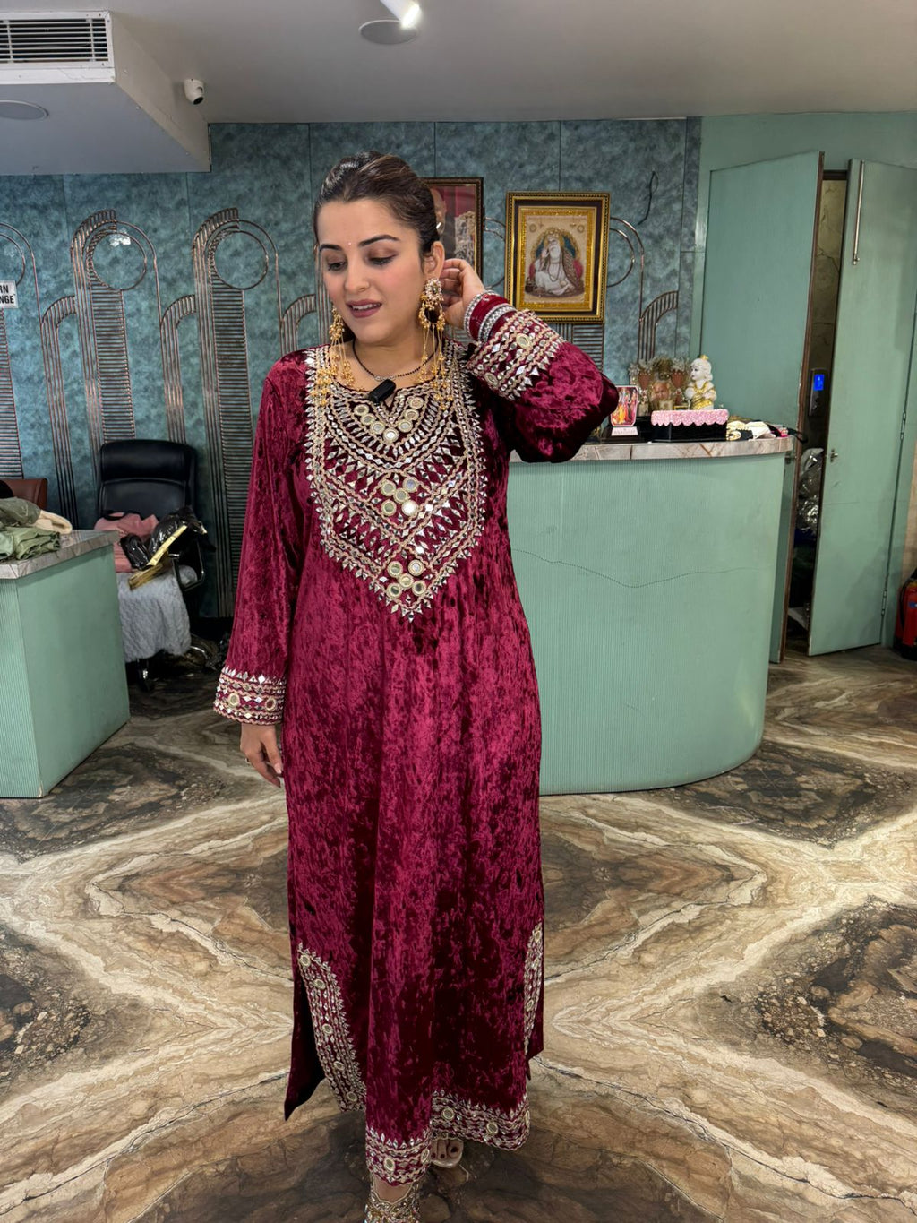 REESE Velvet Long Dress