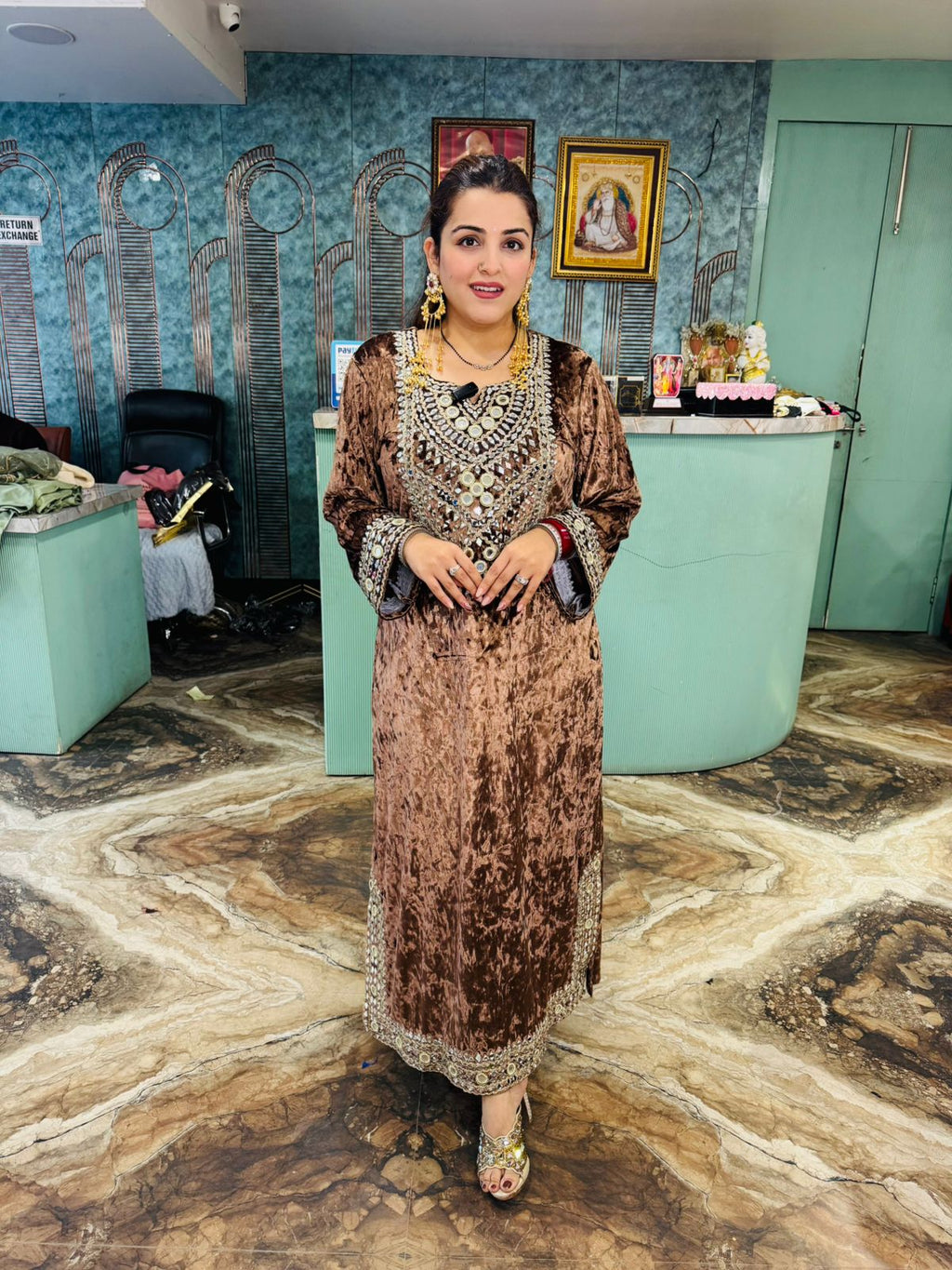 REESE Velvet Long Dress