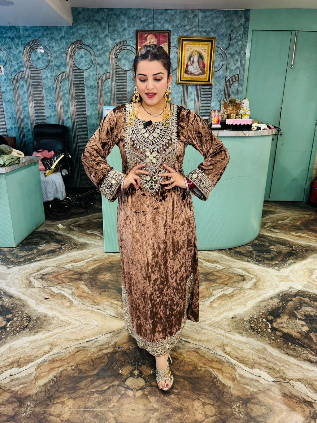 REESE Velvet Long Dress