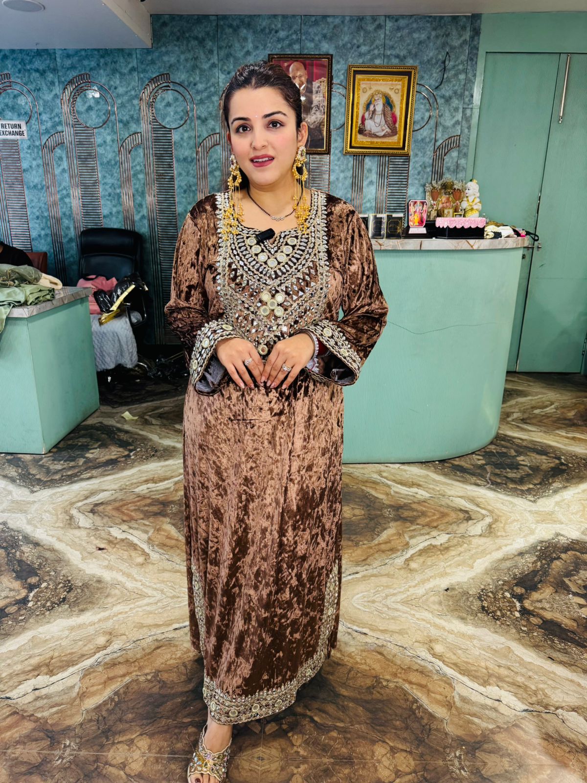 REESE Velvet Long Dress