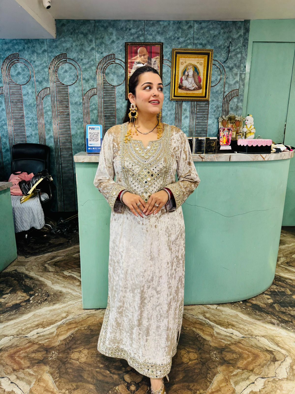 REESE Velvet Long Dress