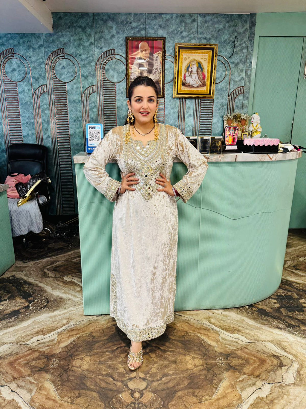 REESE Velvet Long Dress