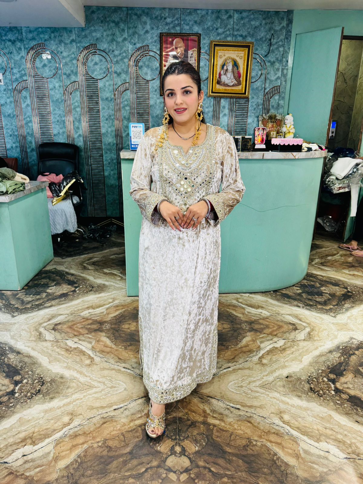 REESE Velvet Long Dress