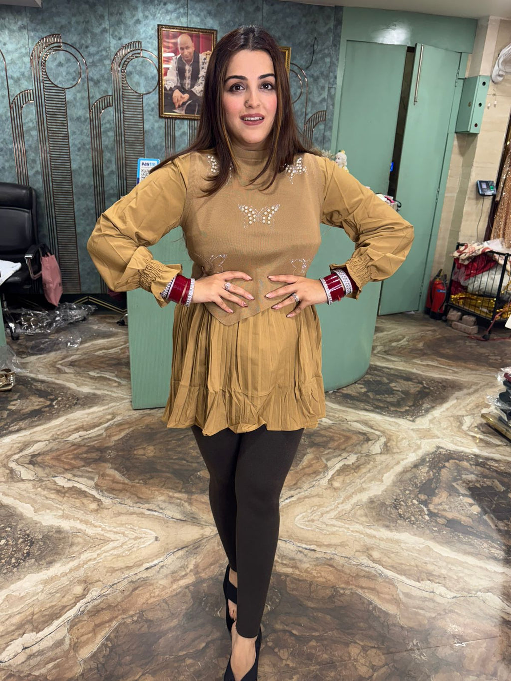 Lottie top with shrug