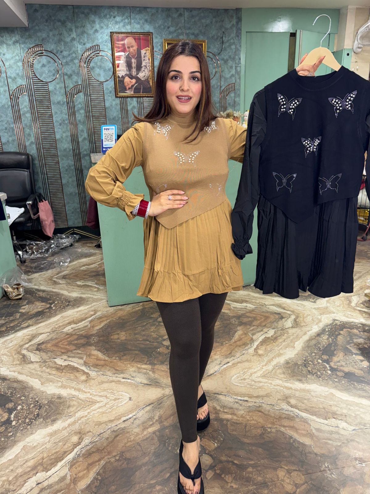 Lottie top with shrug