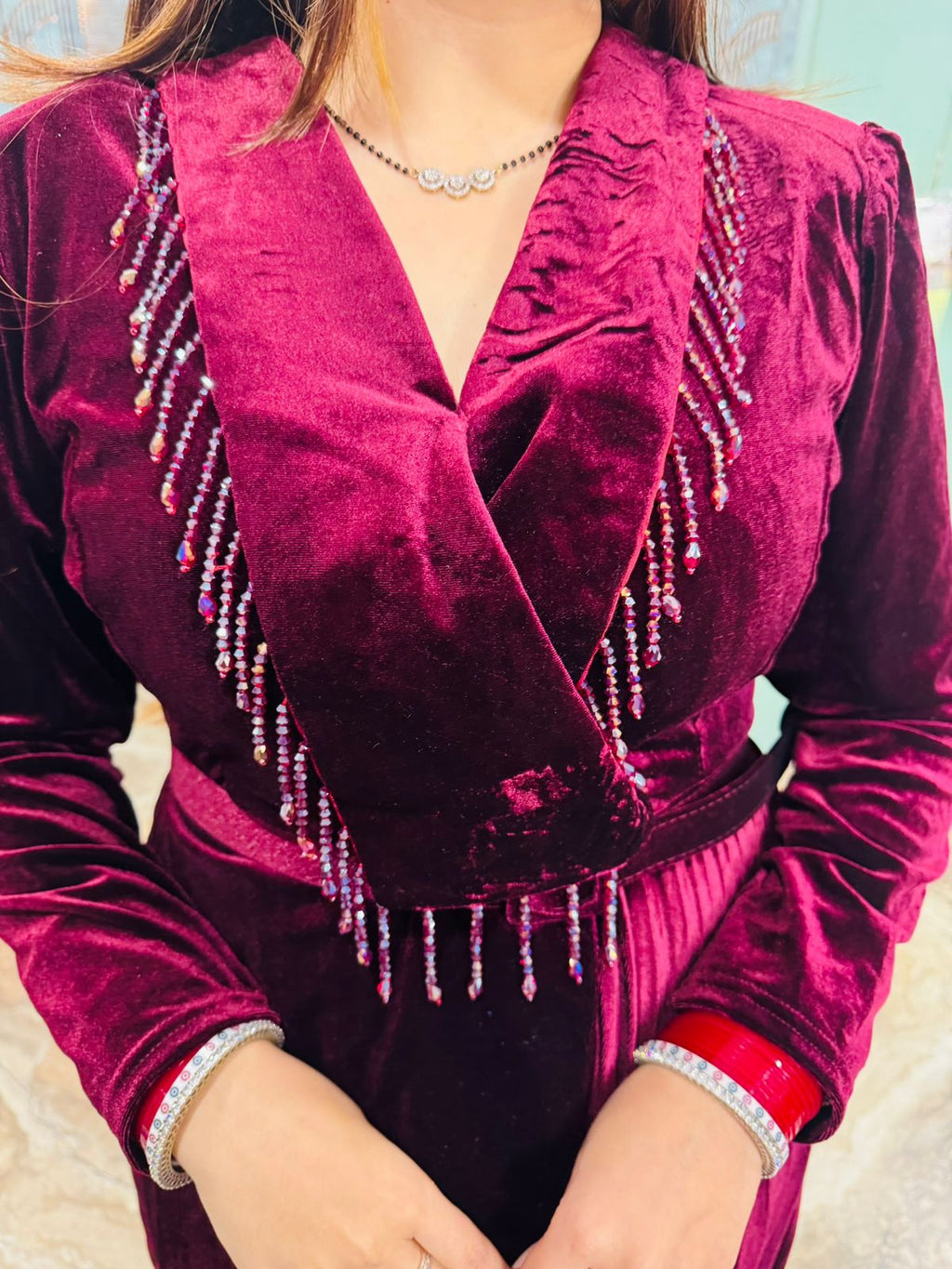 Velvet Grace Midi Dress