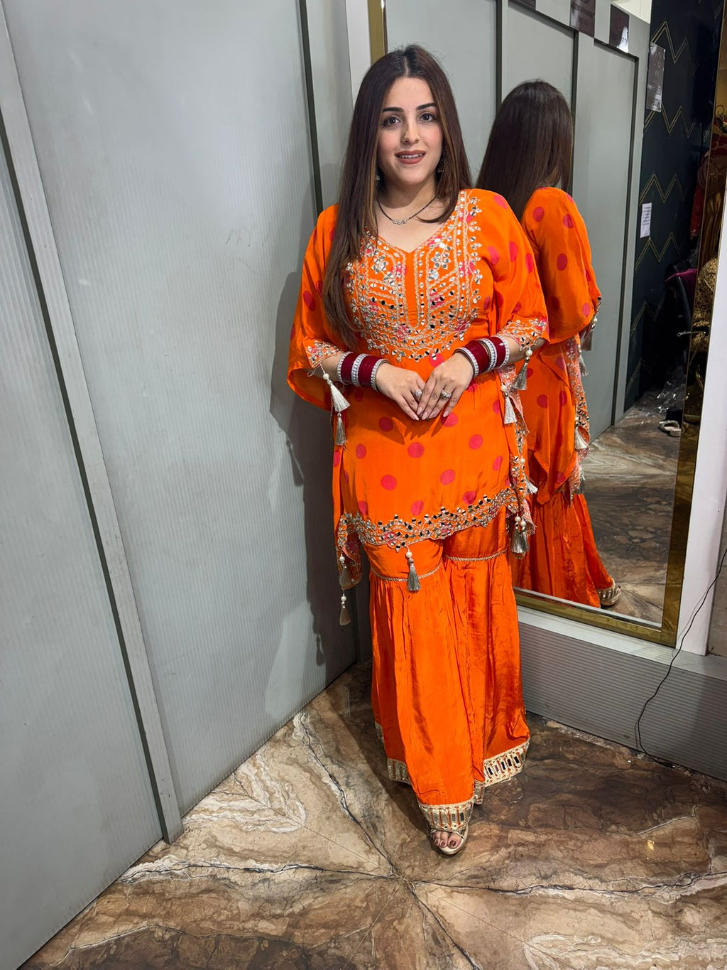 Warbler kaftan style two pc set