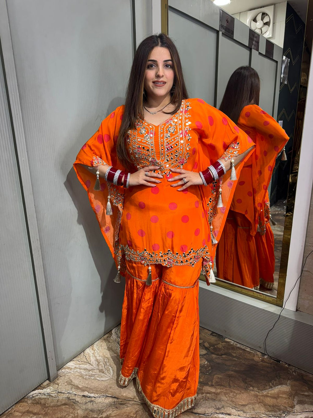 Warbler kaftan style two pc set