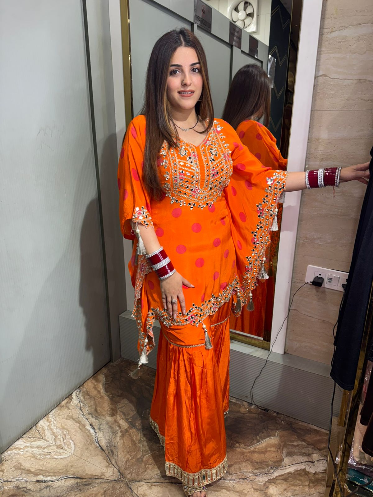 Warbler kaftan style two pc set