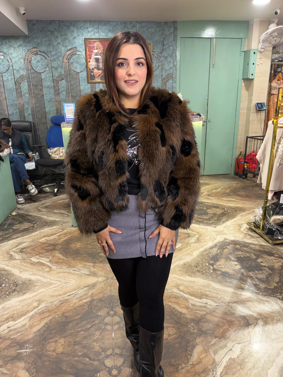 Luxury Multi-Tone  Fur Jacket