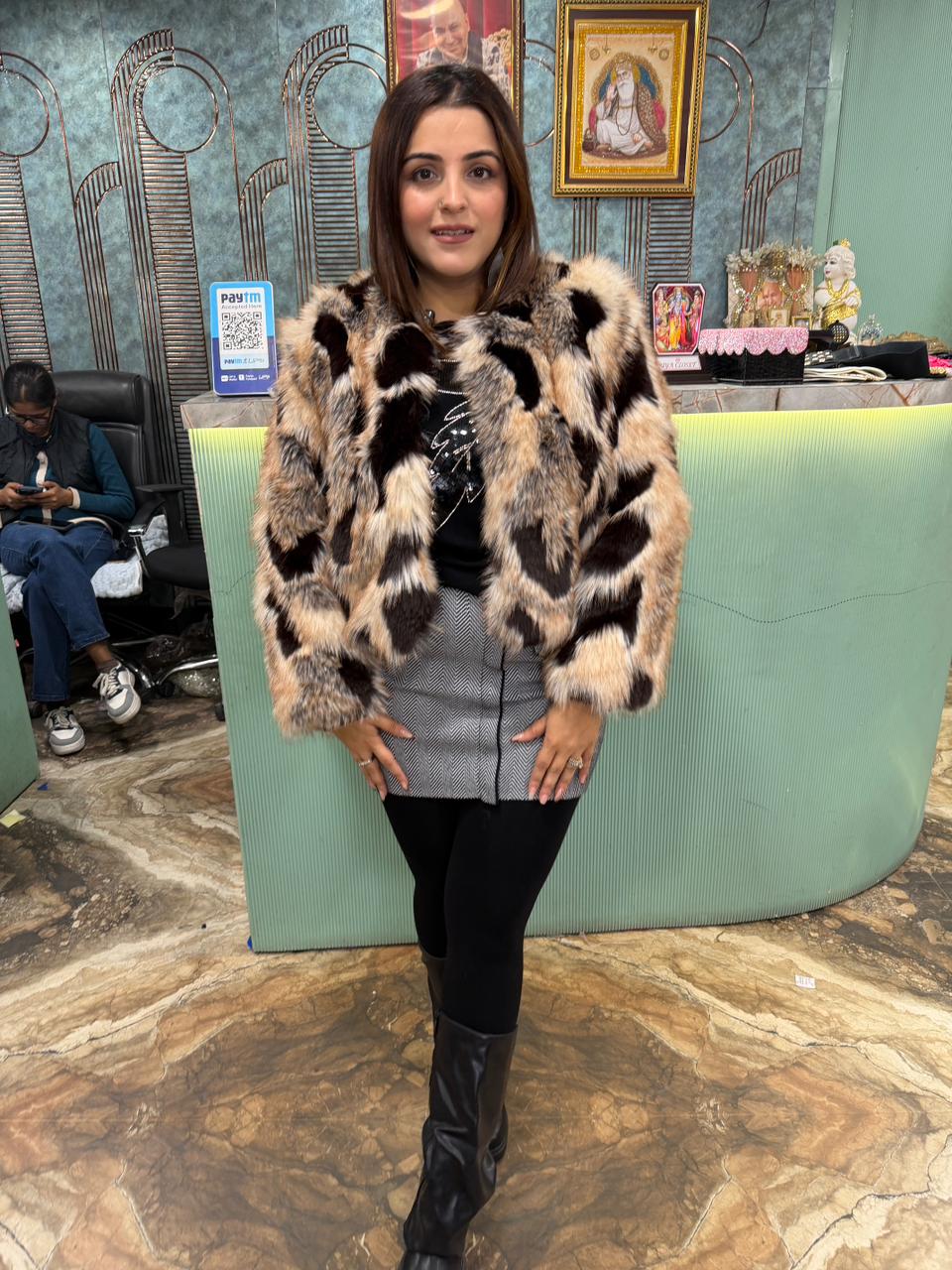 Luxury Multi-Tone  Fur Jacket