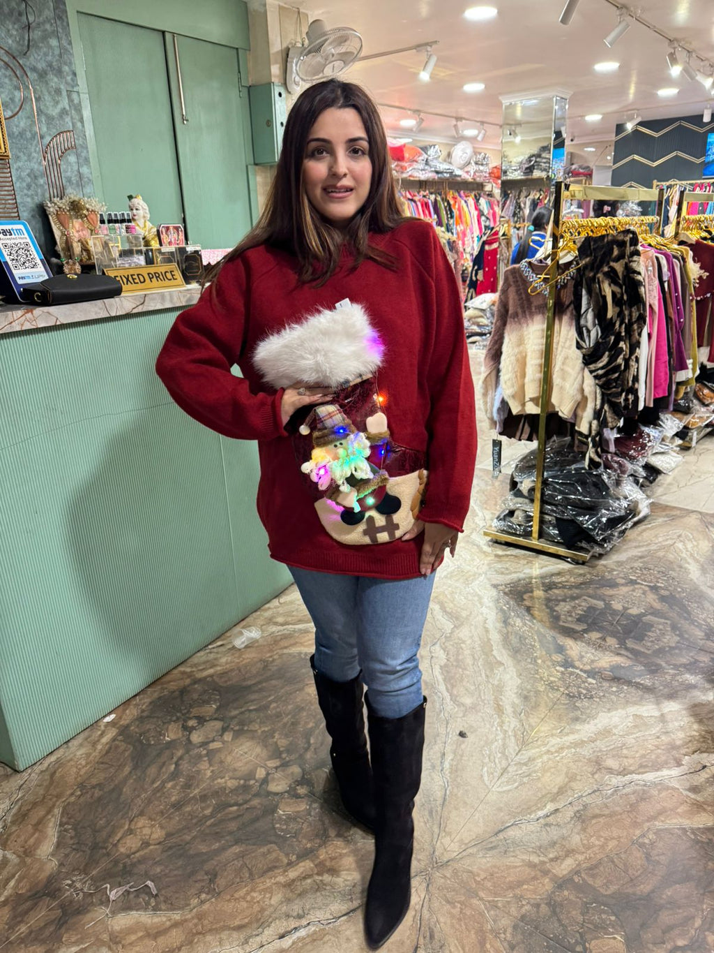 Santa LED Winter Sweater