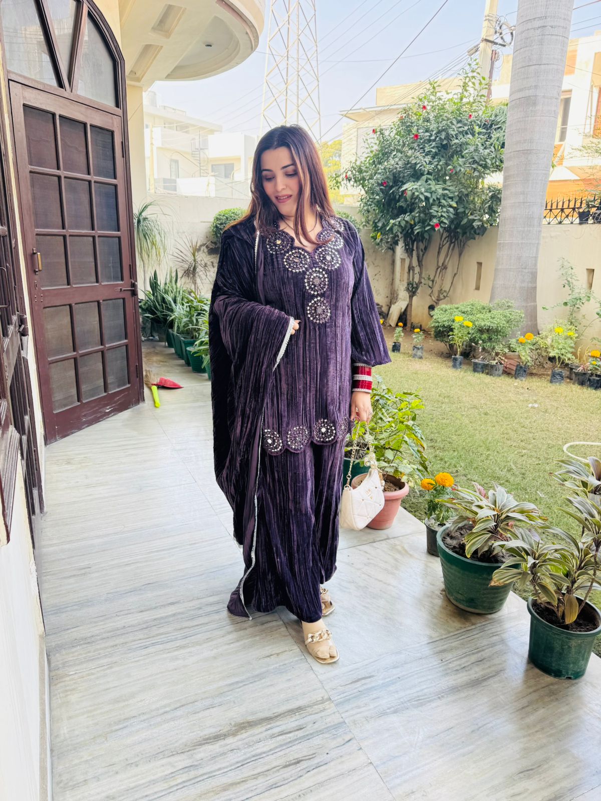 Noor Mirror-Work Kurta Set with Dupatta