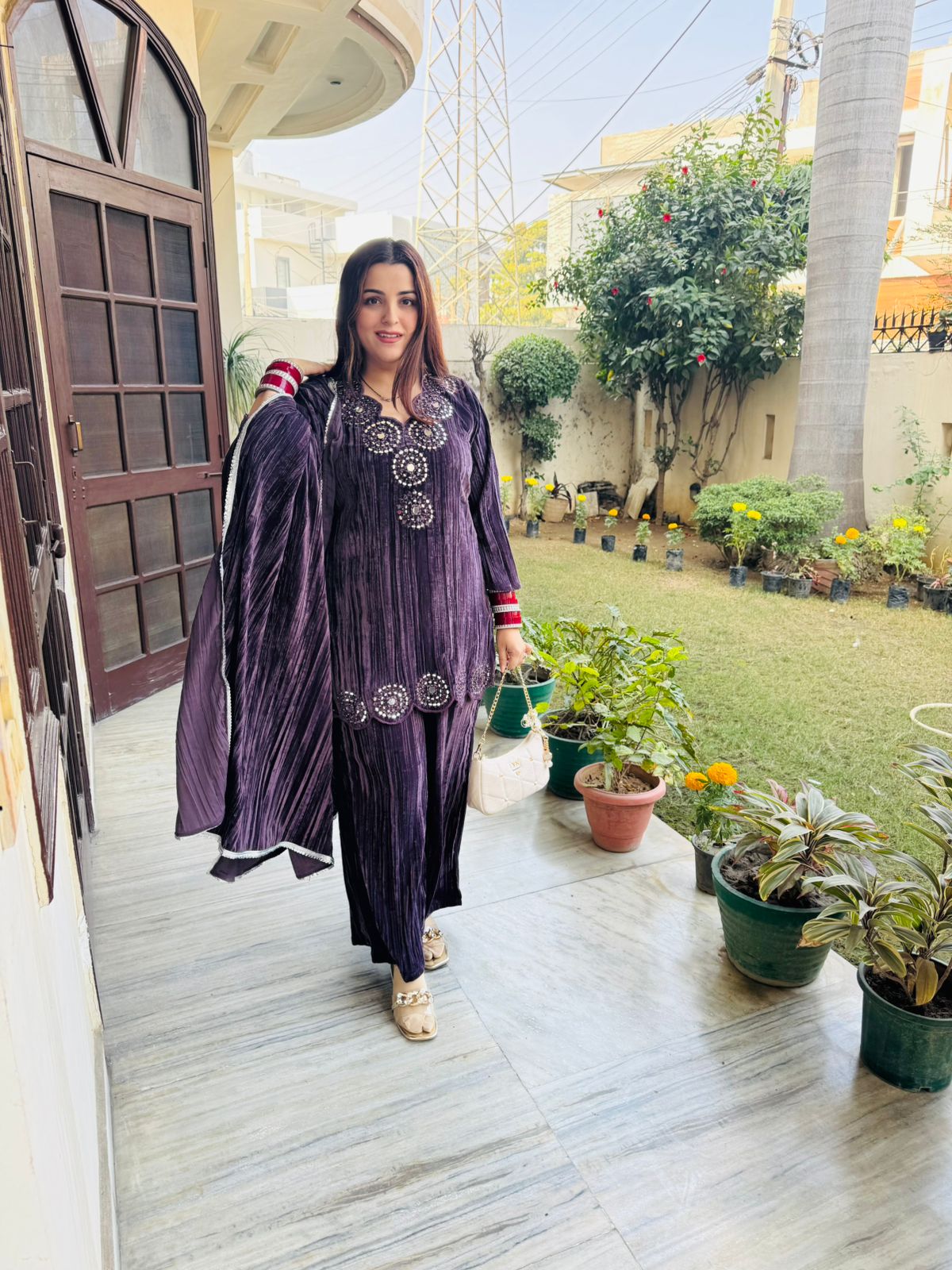 Noor Mirror-Work Kurta Set with Dupatta