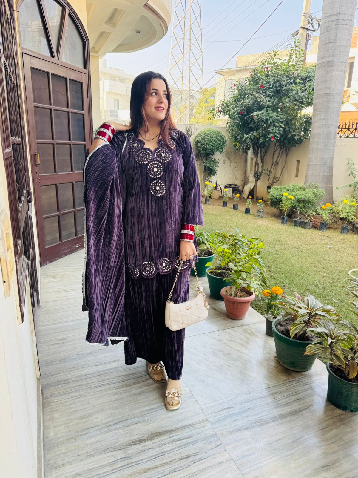 Noor Mirror-Work Kurta Set with Dupatta