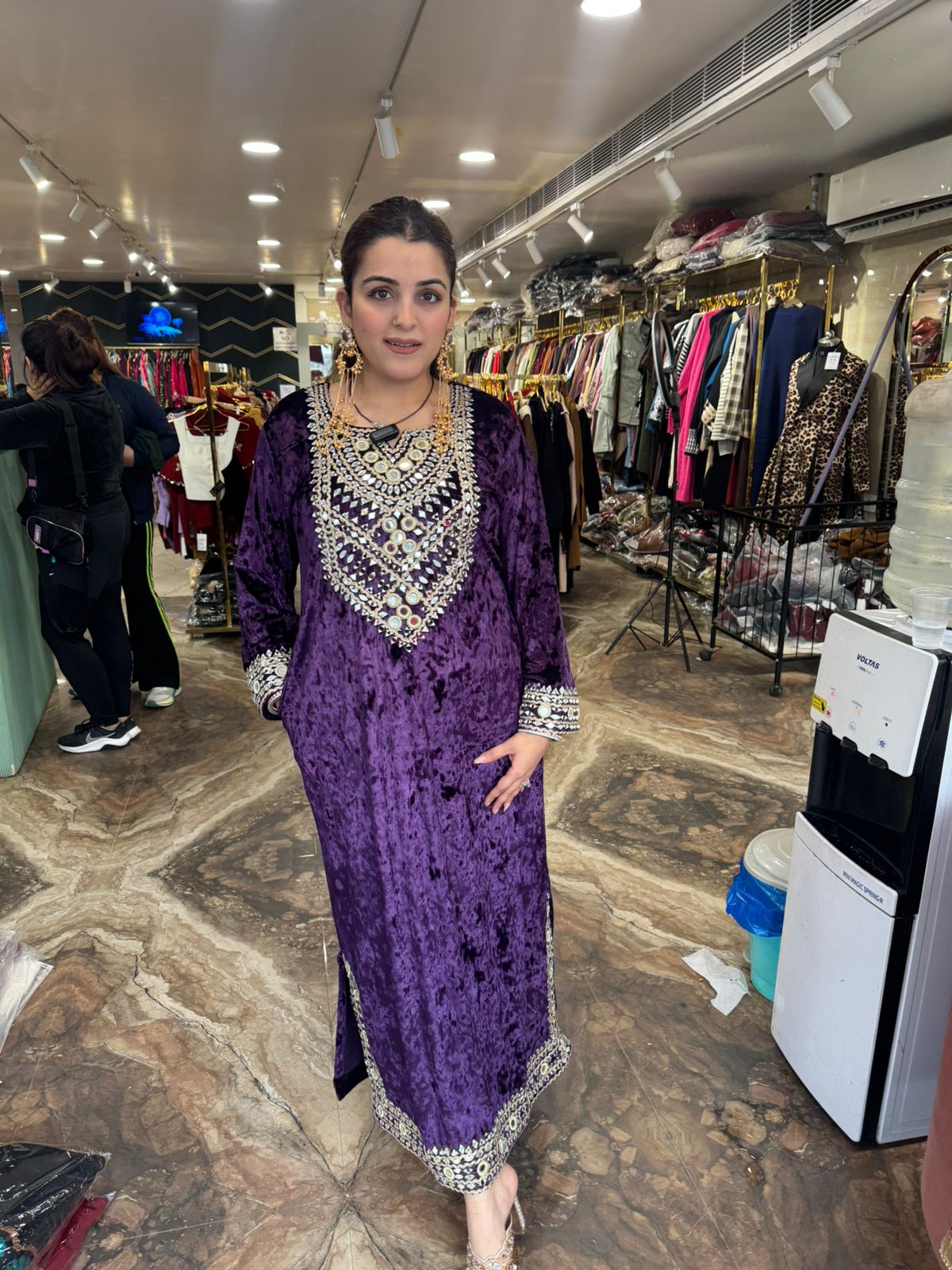 REESE Velvet Long Dress