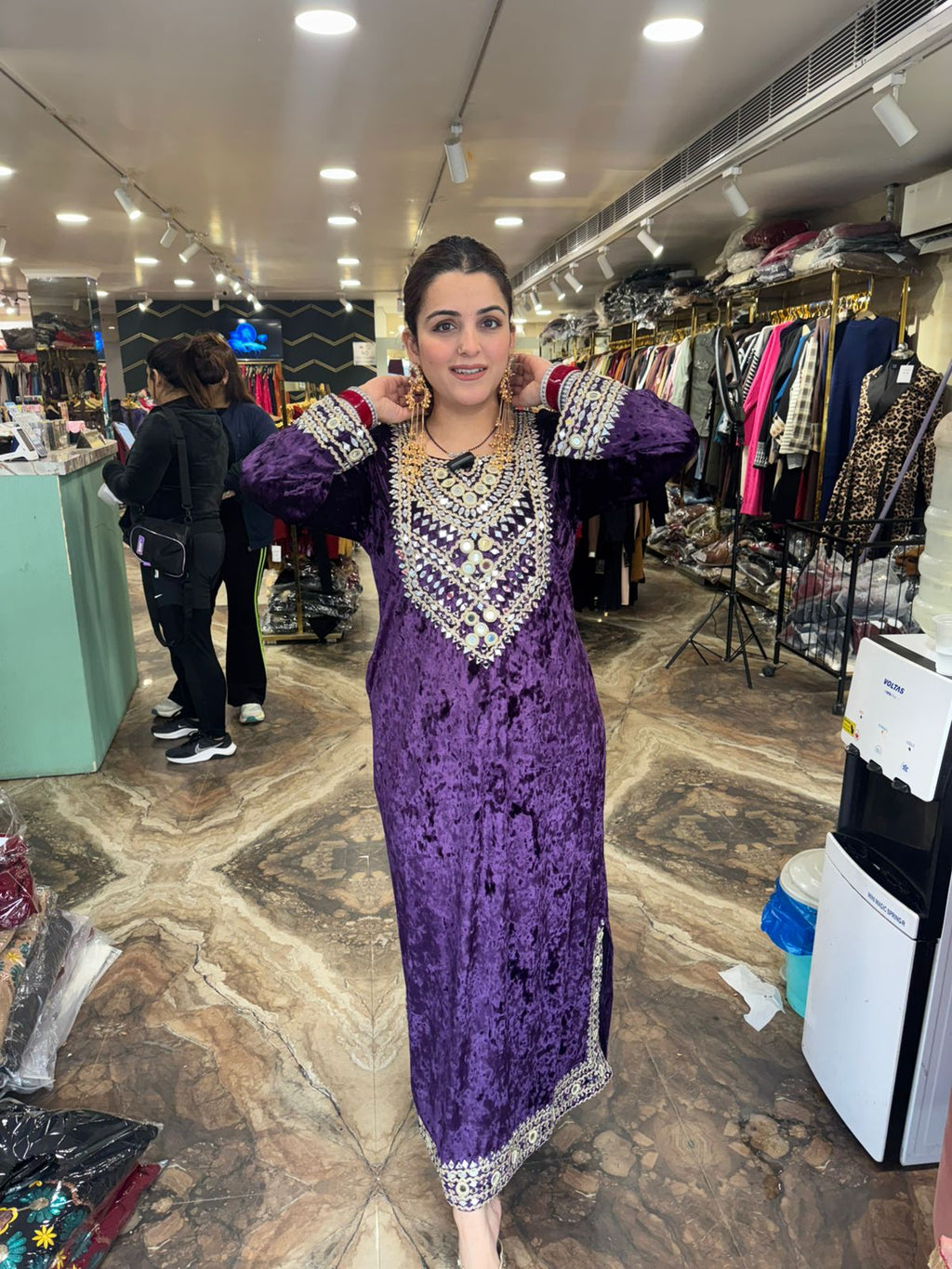 REESE Velvet Long Dress