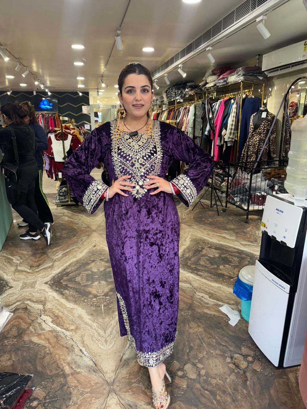 REESE Velvet Long Dress