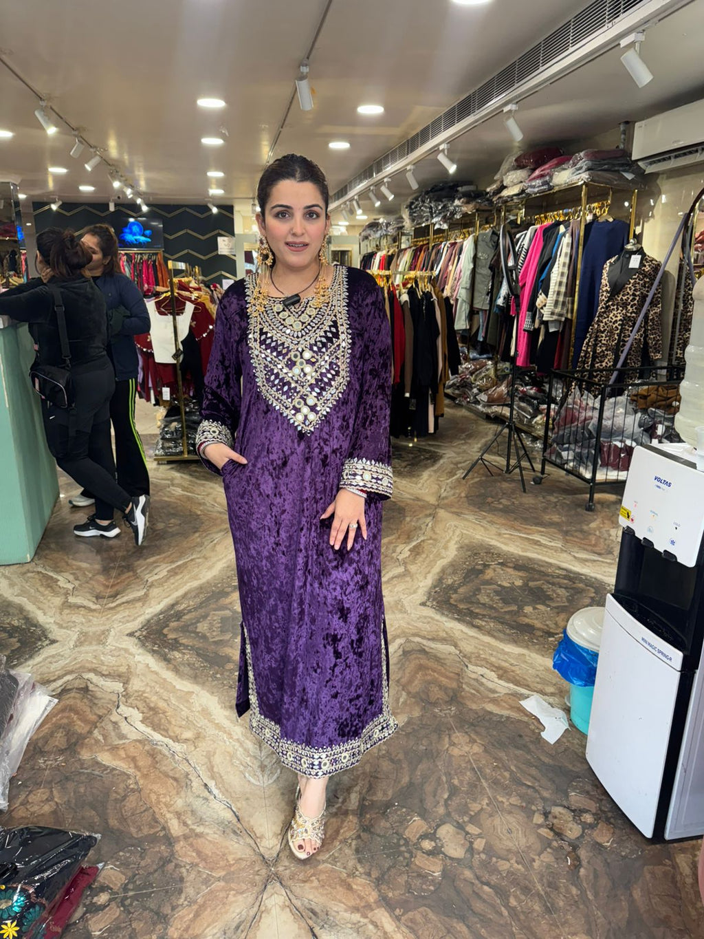 REESE Velvet Long Dress