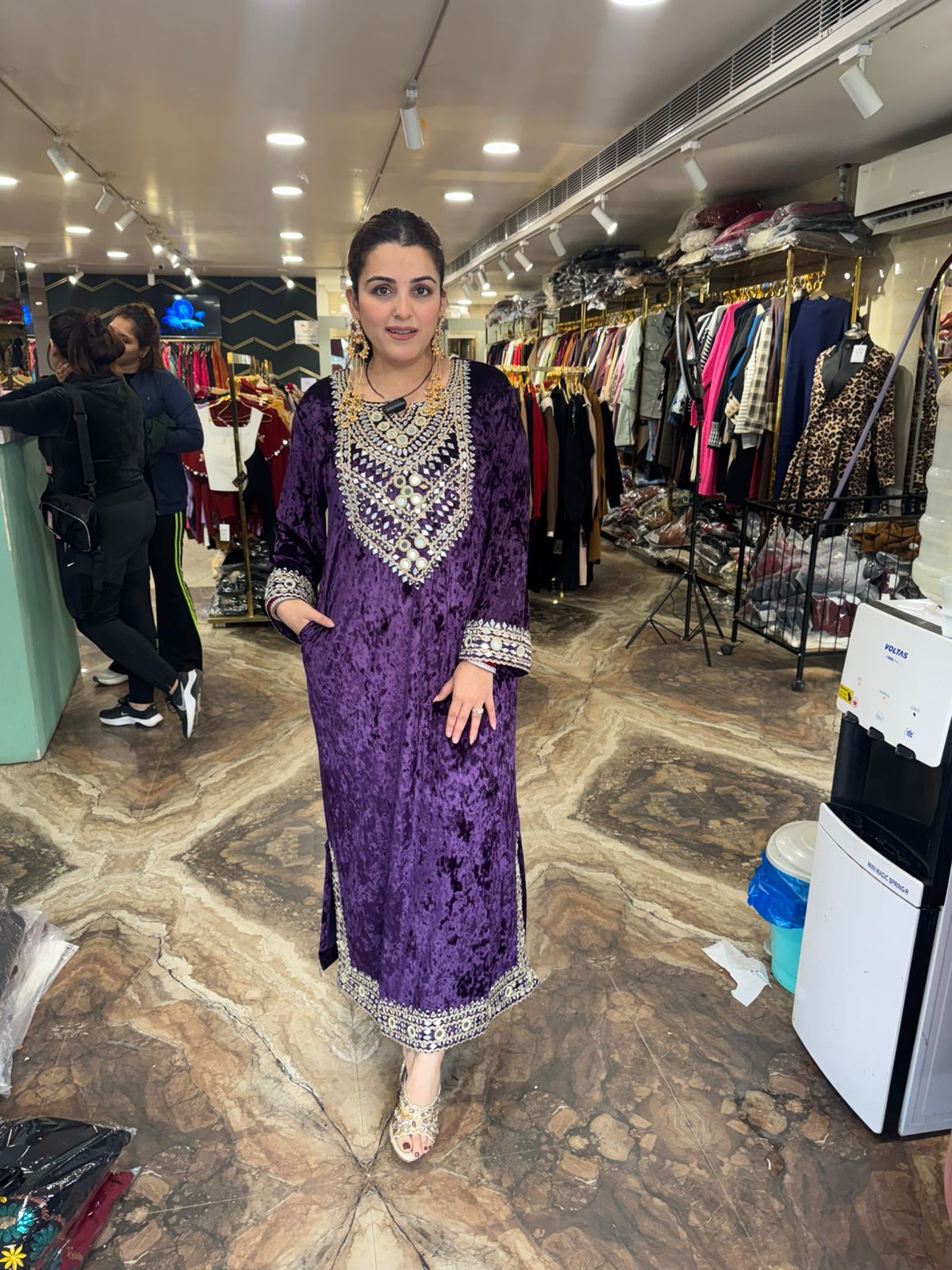 REESE Velvet Long Dress