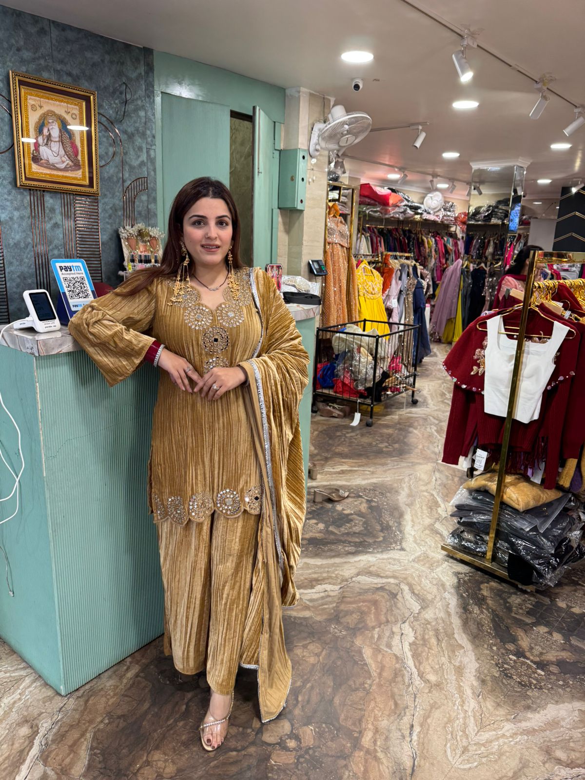 Noor Mirror-Work Kurta Set with Dupatta