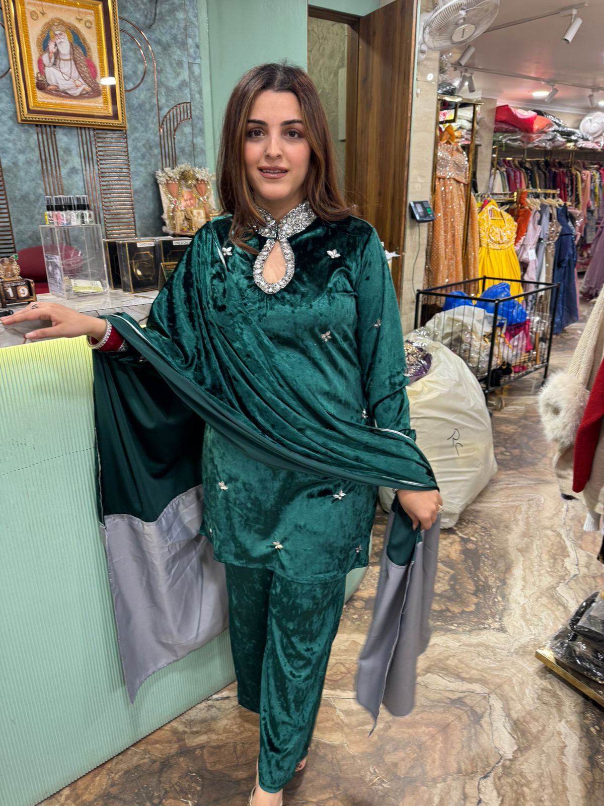 Noor Velvet Kurti set