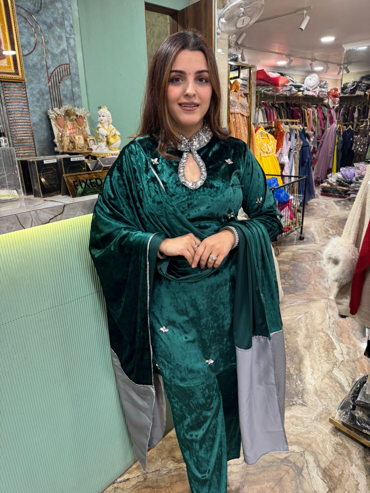 Noor Velvet Kurti set