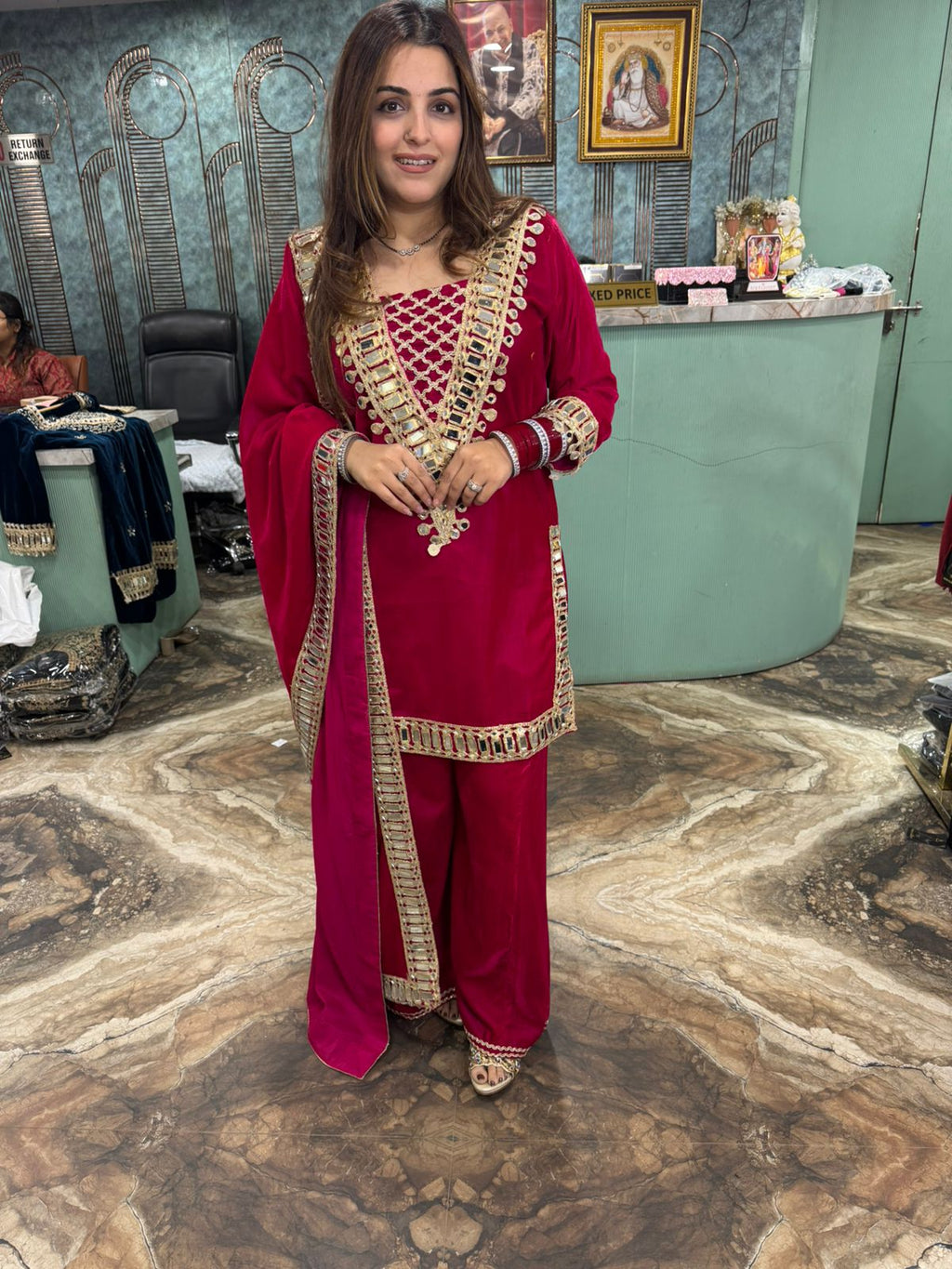 Niharika Mirror-Lace Kurti set