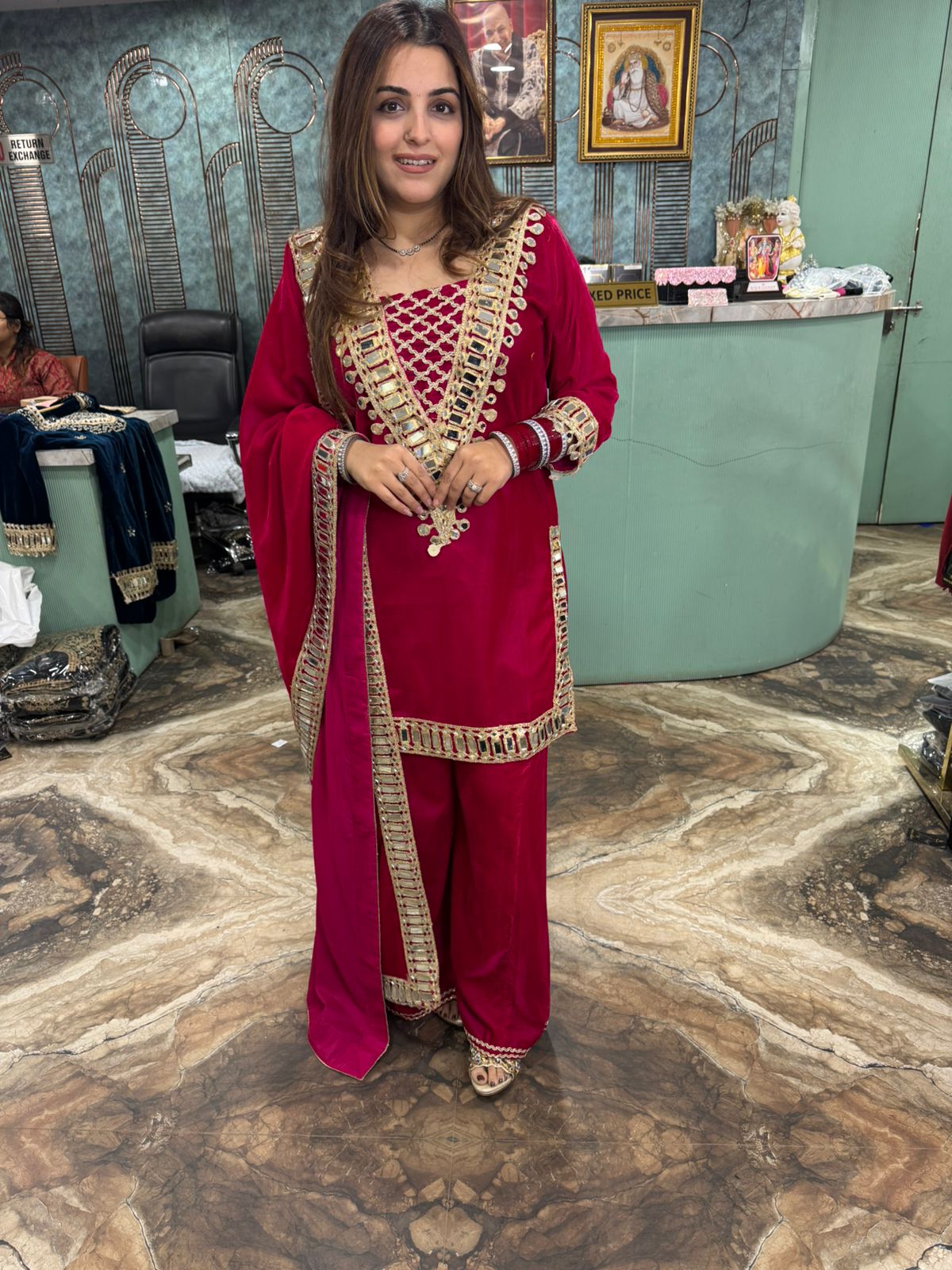 Niharika Mirror-Lace Kurti set