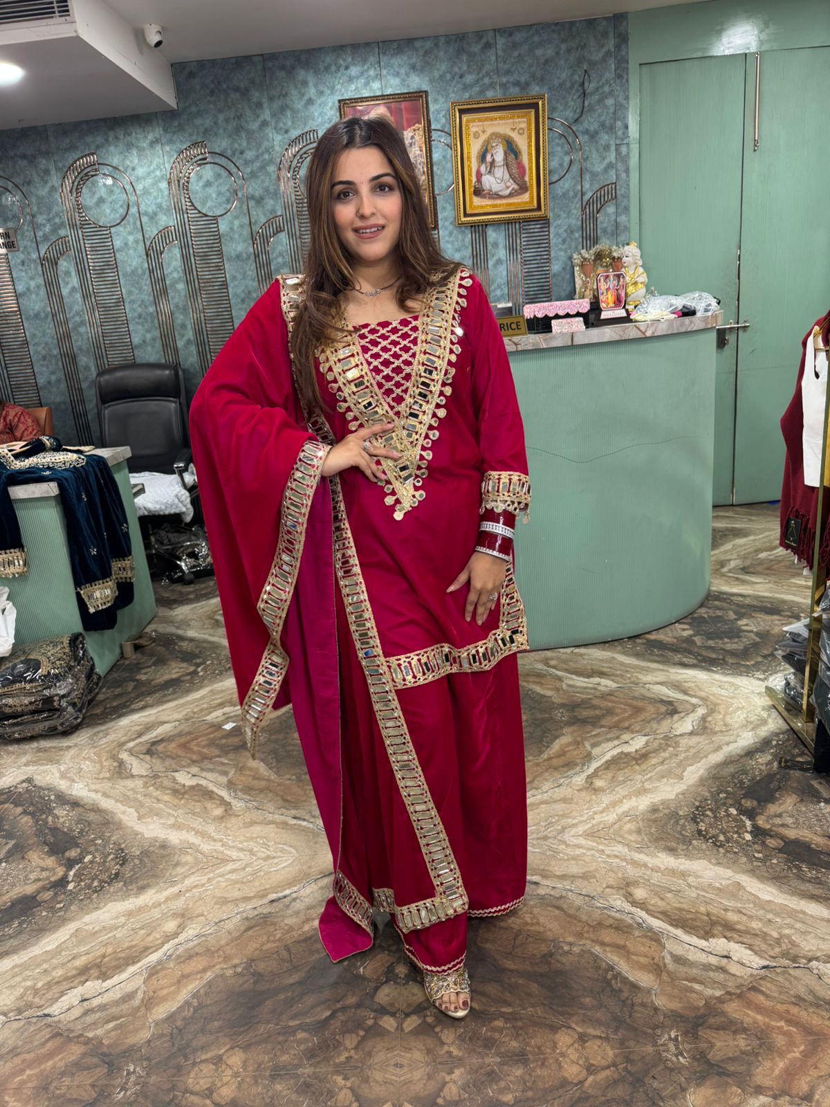 Niharika Mirror-Lace Kurti set