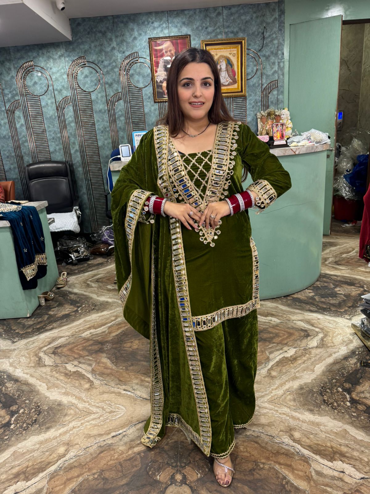 Niharika Mirror-Lace Kurti set