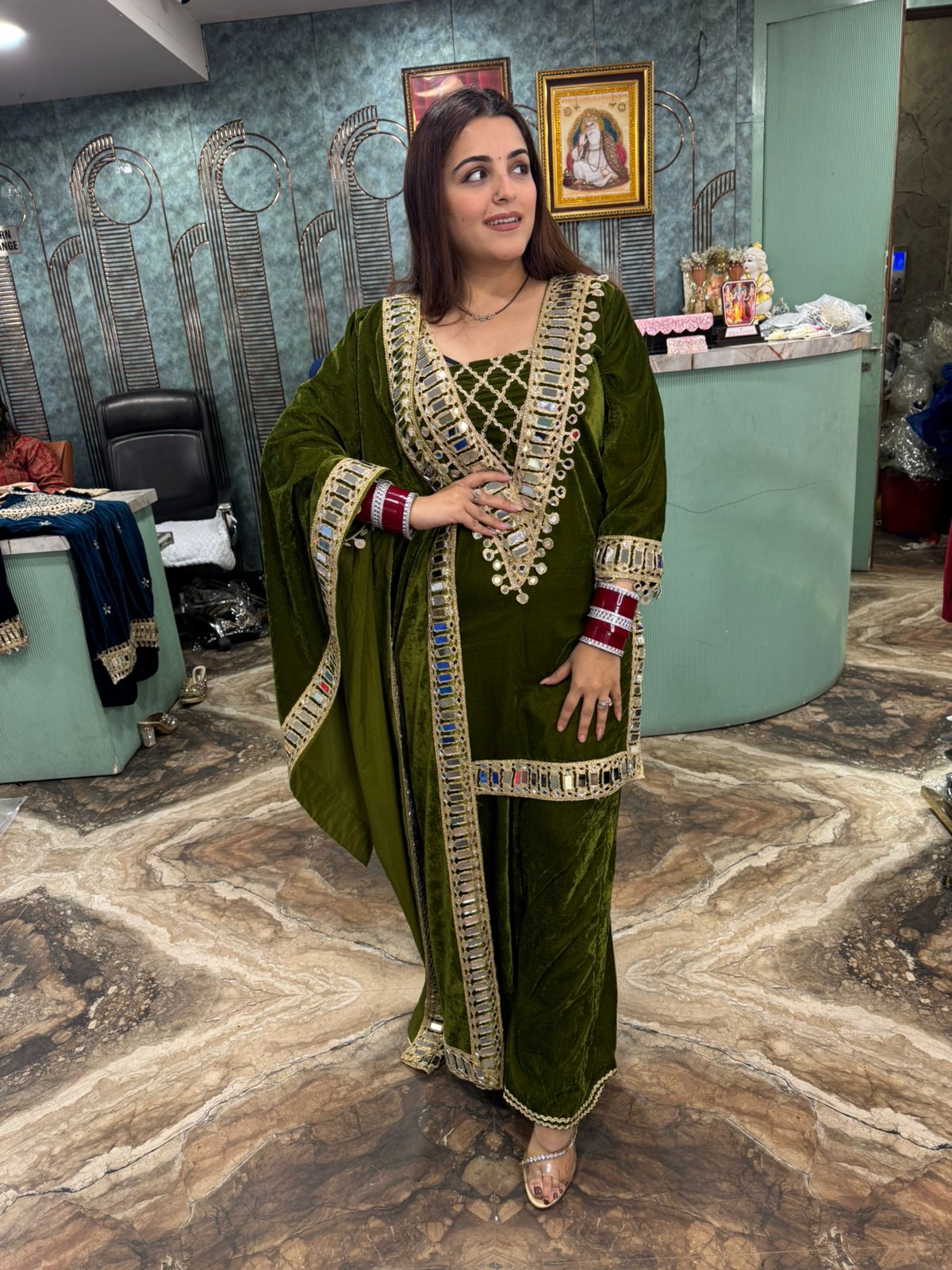 Niharika Mirror-Lace Kurti set