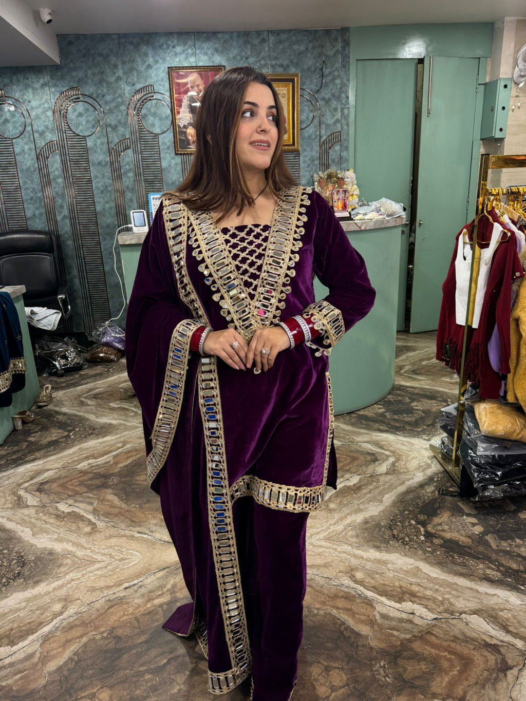 Niharika Mirror-Lace Kurti set