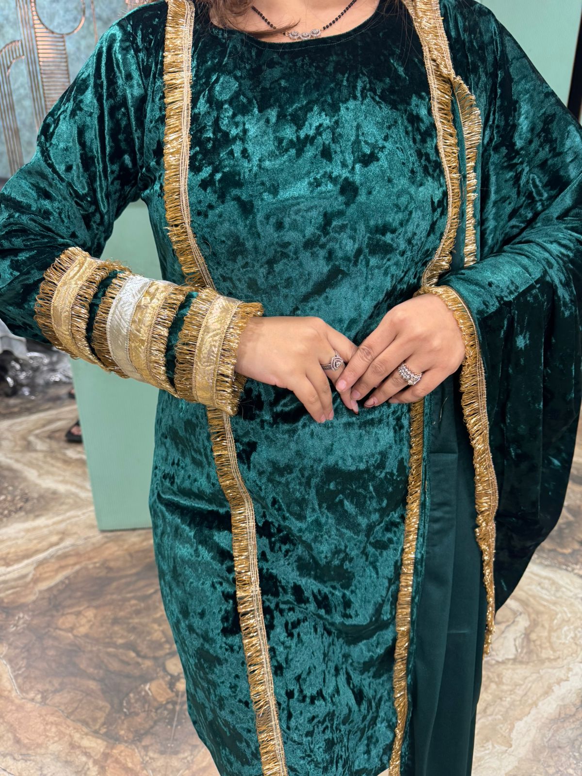 Shayera Velvet Kurti Set