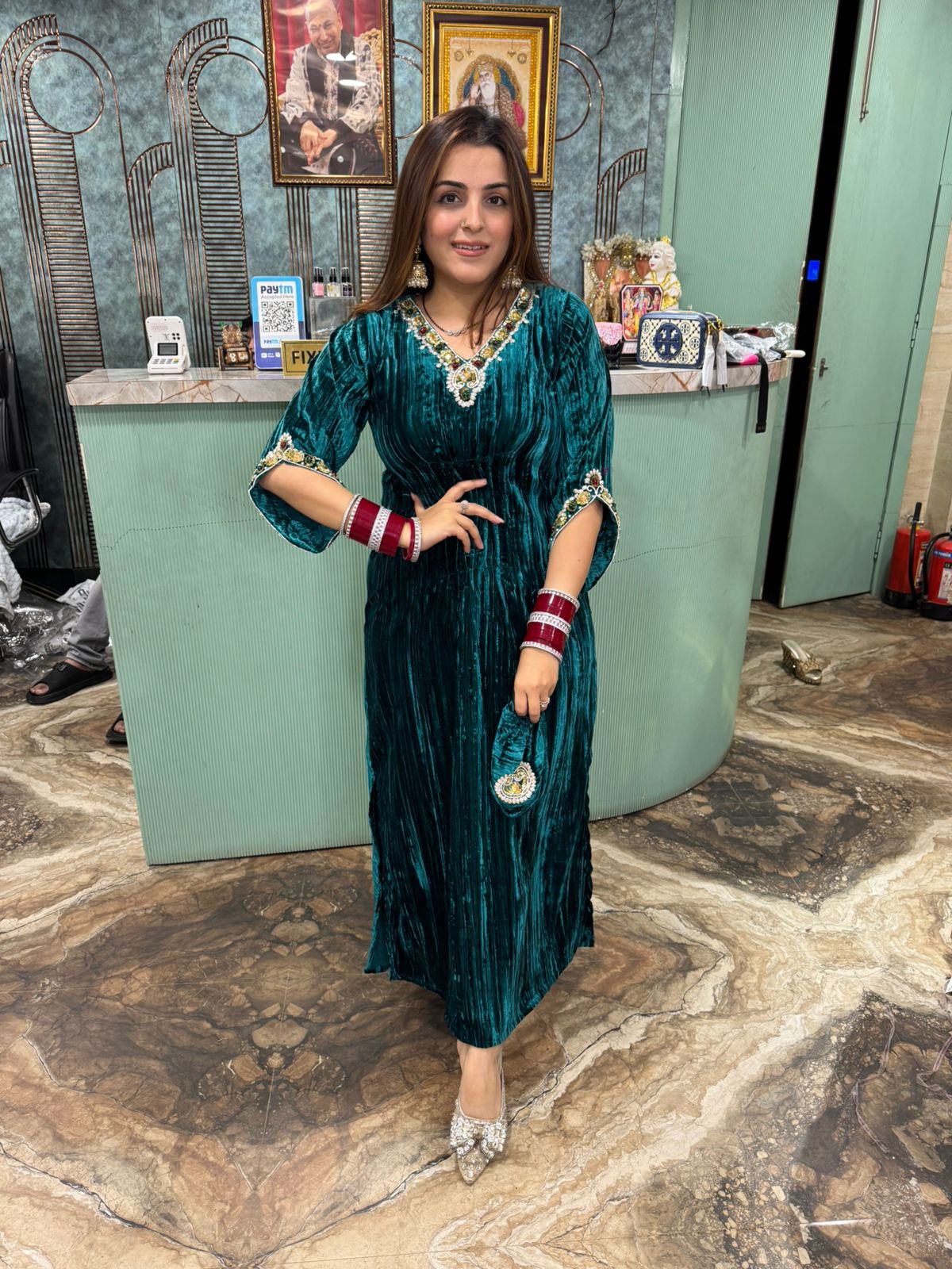 Ruhani Velvet Dress