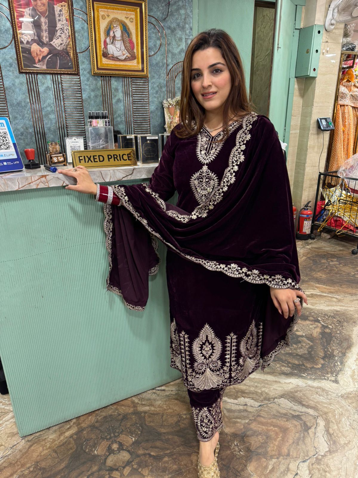 Nova royal Velvet suit Set