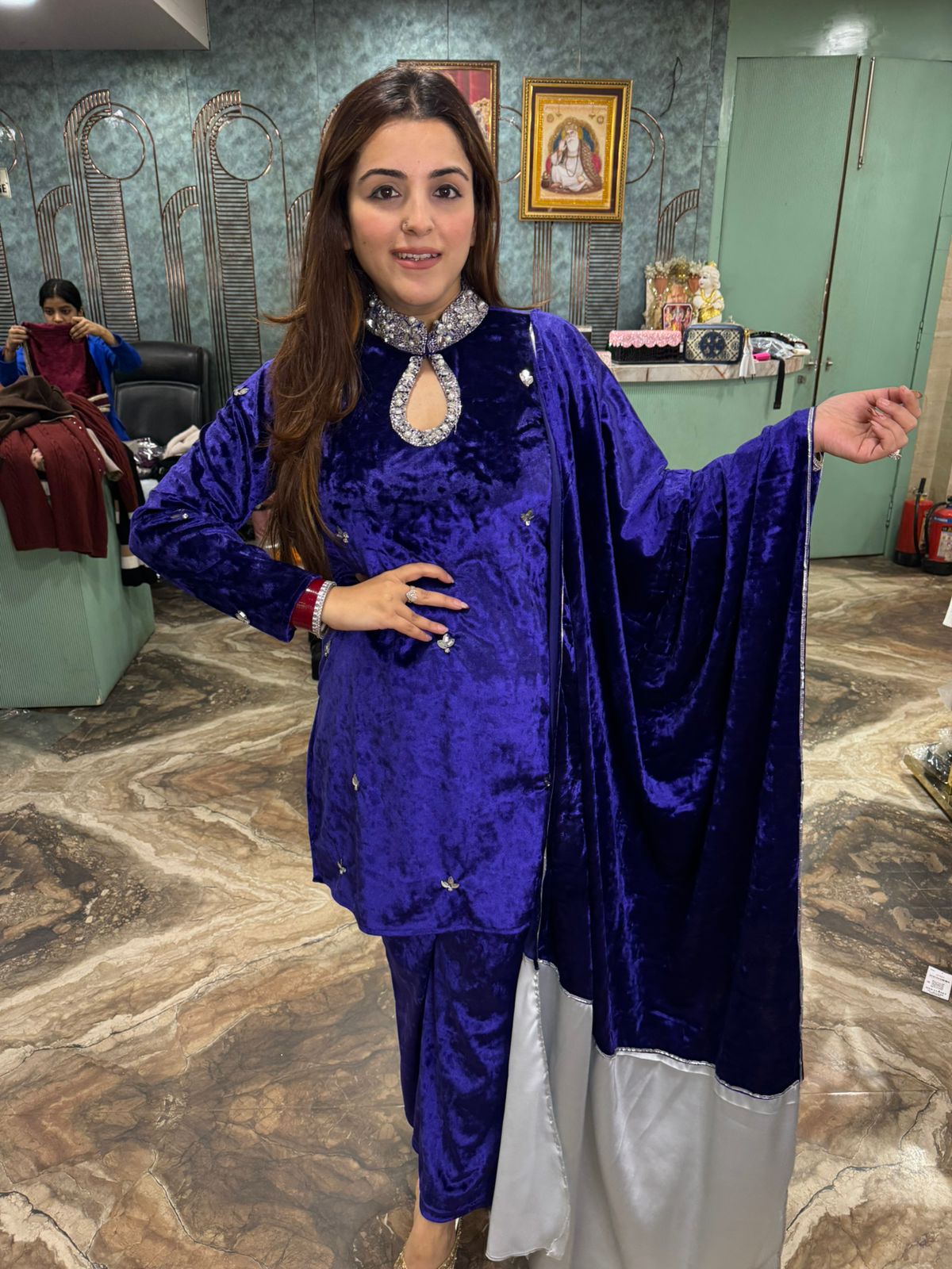 Noor Velvet Kurti set