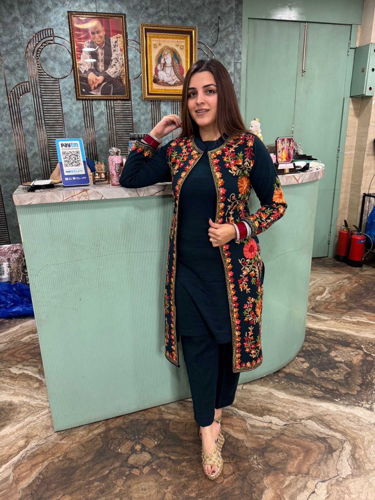 Noor-e-kashmiri Embroidered three pc set