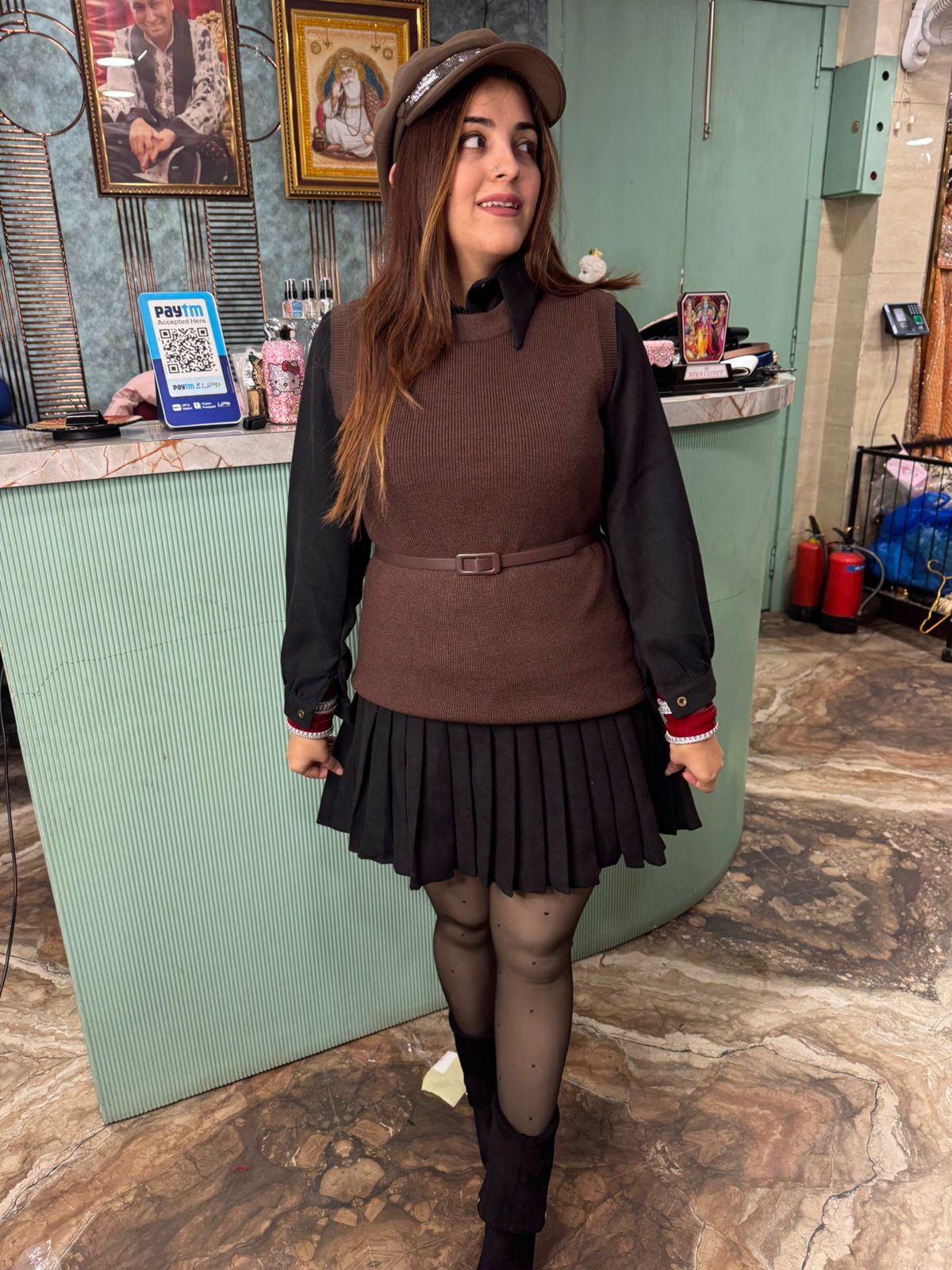 Bhavi Pleated Knit Dress