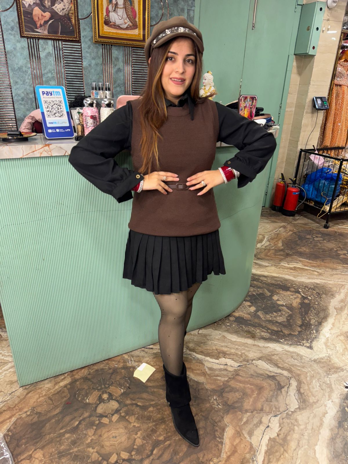 Bhavi Pleated Knit Dress