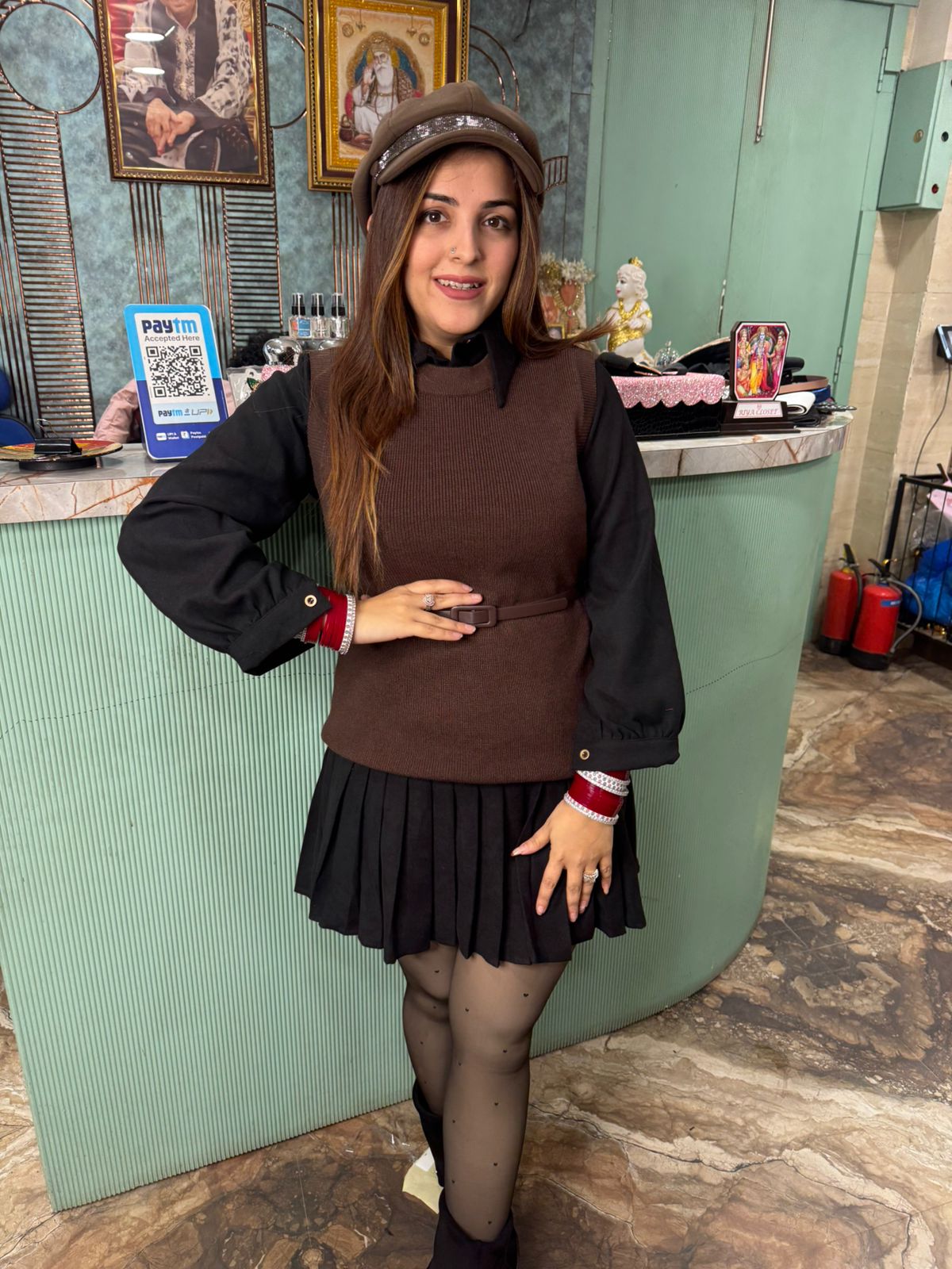 Bhavi Pleated Knit Dress