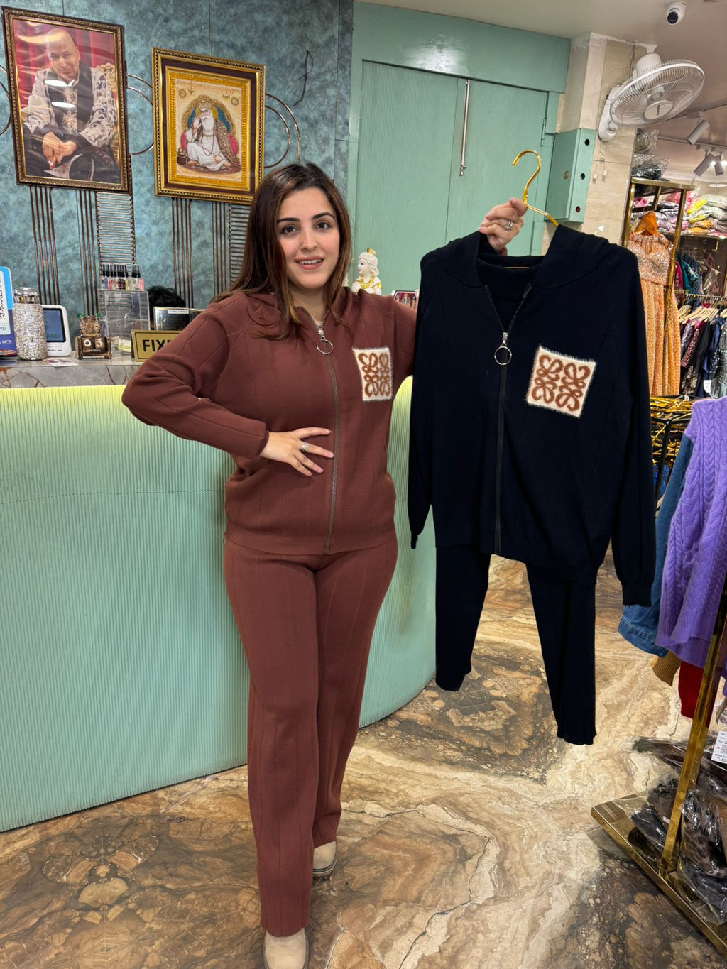 Rusi Knitted Hooddy Co-Ord Set