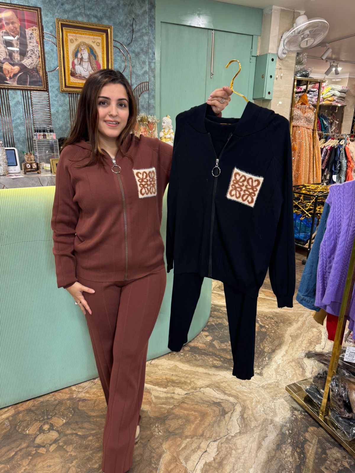 Rusi Knitted Hooddy Co-Ord Set